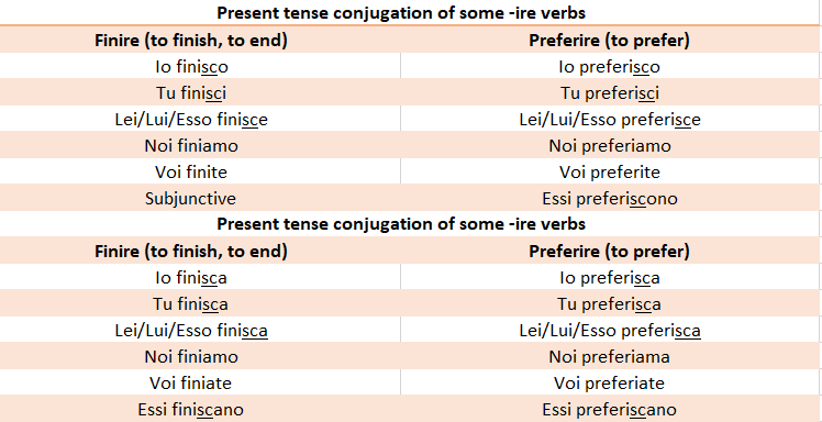 Imperfect of 2025 dormire in italian